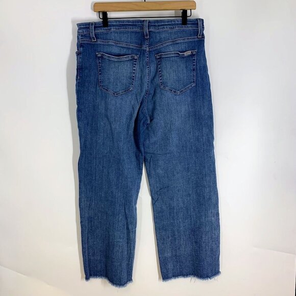 Joe's‎ Jeans Women's High Waisted Stretch Raw Hem Straight Leg Jeans Size 33 - Picture 1 of 14